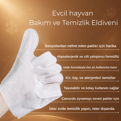 Purelix™ Islak Temizlik ve Bakım Eldiveni Çift Taraflı